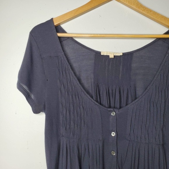 Soft Joie Scoop Neck Button Down Blouse Black Sz S - Picture 2 of 8